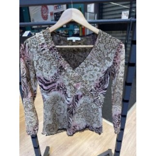 Haut fleurs rose et doré,...