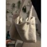 Sac tote bag fourrure beige 