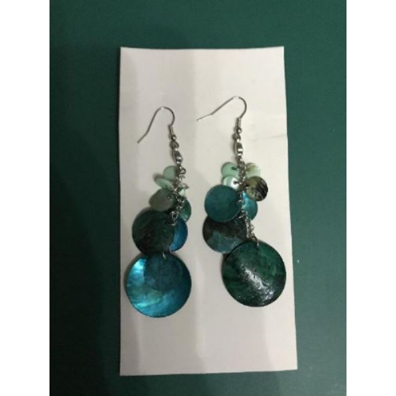 Paire de boucles d'oreilles pendantes turquoise