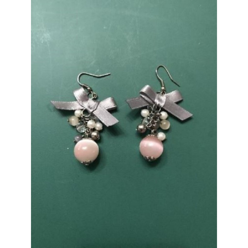 Paire de boucles d'oreilles - rose claire