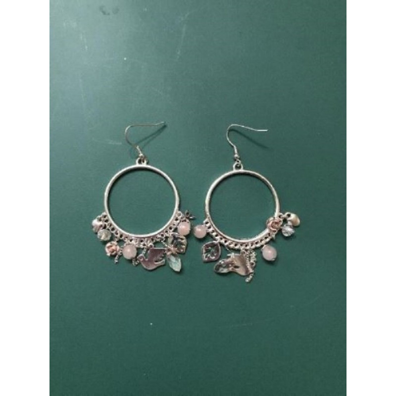 Paire de créoles breloques