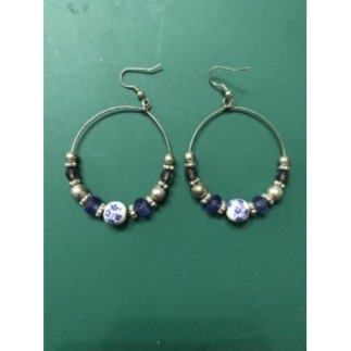 Paire de créoles boules