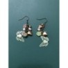 Paire de boucles d'oreilles - papillons vert clair