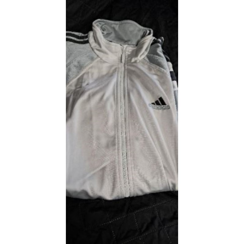 Veste survêtement Adidas tricolore gris 