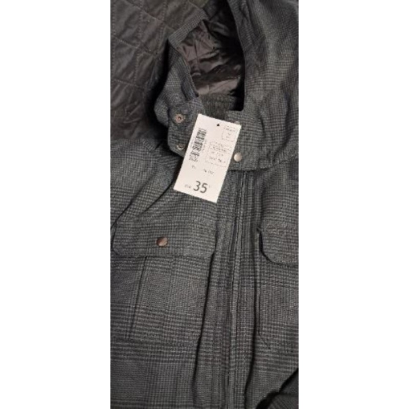 Blouson neuf gris petits carreaux La Halle 16ans