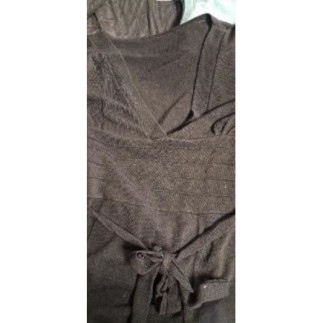 Robe noire col en V T38/40