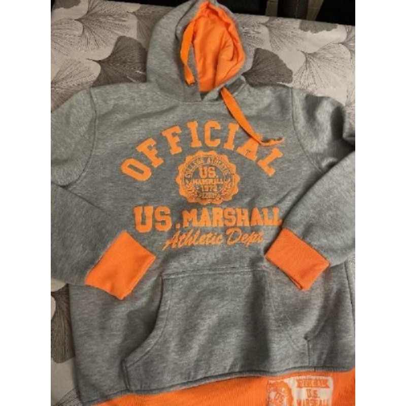 Sweat, gris, clair et orange Oficial US T M/L