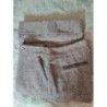 PANTALON LARGE AVEC REVERS-COL. GRIS - T. 40