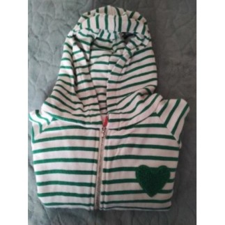VESTE À CAPUCHE (RAYÉ VERT)...
