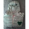 VESTE À CAPUCHE (RAYÉ VERT) - T. M