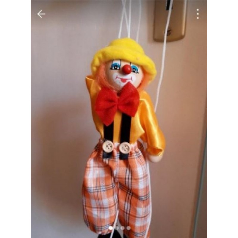 MARIONNETTE CLOWN JAUNE