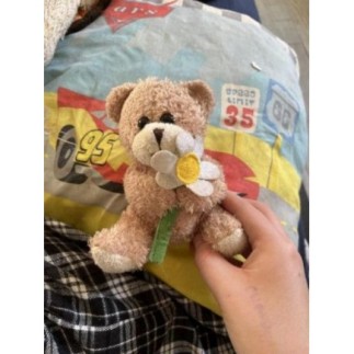 Peluchon ourson fleurs 