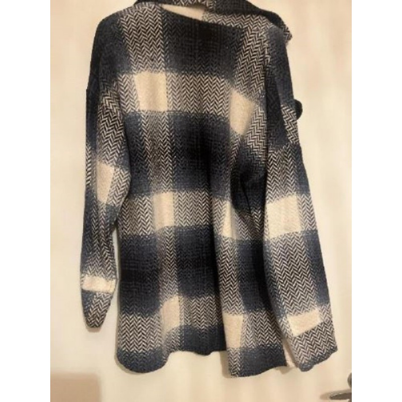 Chemise femme carreau bleu/blanc 80% coton