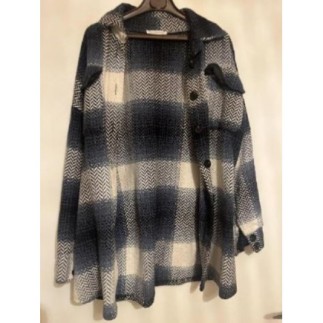 Chemise femme carreau bleu/blanc 80% coton