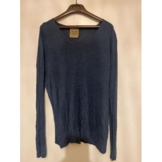 Pull fin femme bleu