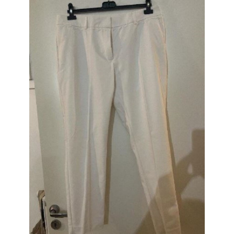 Ensemble femme veste courte et pantalon pince blanc Nina Kalio T44