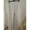 Ensemble femme veste courte et pantalon pince blanc Nina Kalio T44