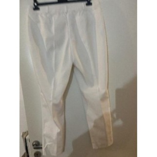 Ensemble femme veste courte et pantalon pince blanc Nina Kalio T44