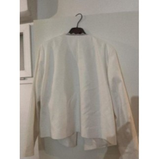 Ensemble femme veste courte et pantalon pince blanc Nina Kalio T44