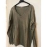 Pull femme vol V vert kaki T4