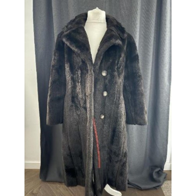 Manteau femme fausse fourrure marron taille 38