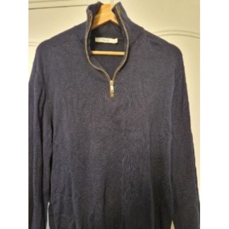 Pull homme bleu marine taille L