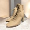 Zara Taille 39 / Bottines beige, talon carré