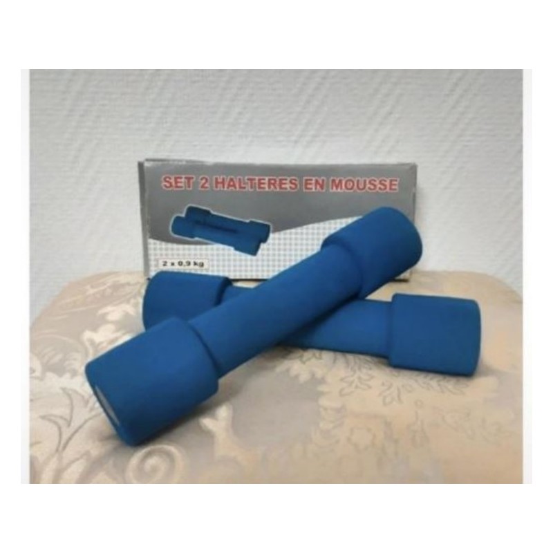 Haltères en mousse bleu 2 x 0,9 kg