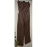 Combinaison bustier similicuir marron taille S/36 neuf 