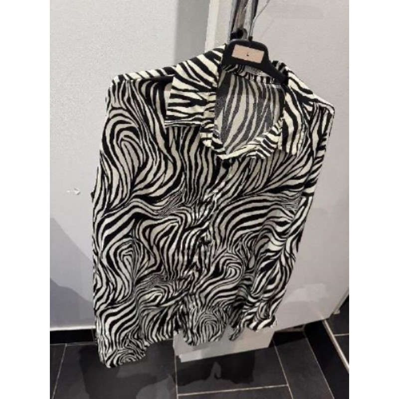 Chemise Zebra Femme - Noir/blanc - Taille M