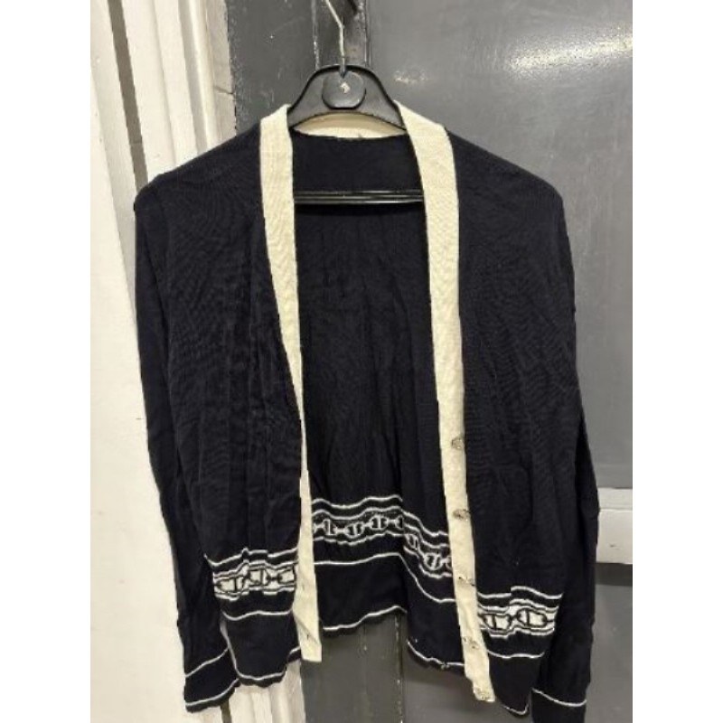 Cardigan femme bleu-blanc TM