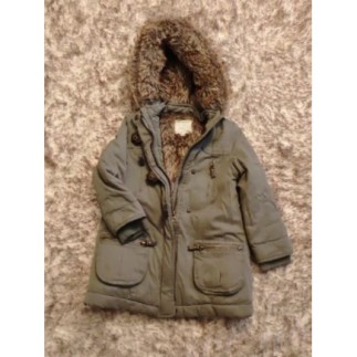 Manteau fille fourrée kaki...