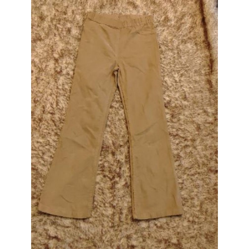 Pantalon évasé velours beige fille T.10/12 ans