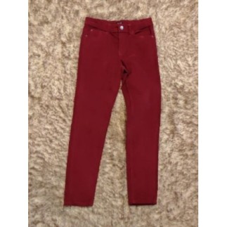 Slim velours fushia fille...