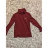 Col roulé fille bordeaux T 8 ans