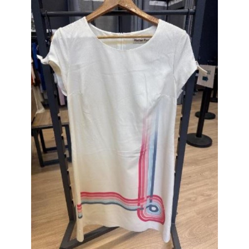 Robe écrue lignes colorées, Modern Line, taille 42