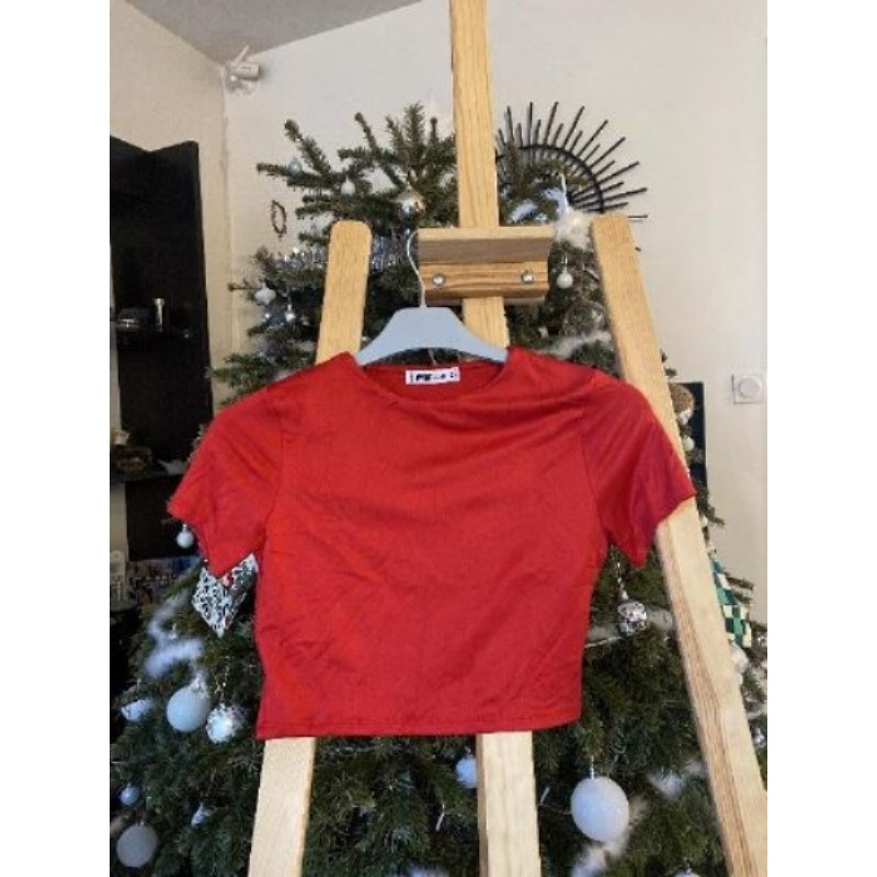 haut court, rouge, New Yorker, taille S 