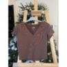 t-shirt marron Hollister, taille M 