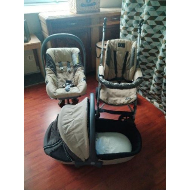 Poussette,maxi cosy, landau beige marron 