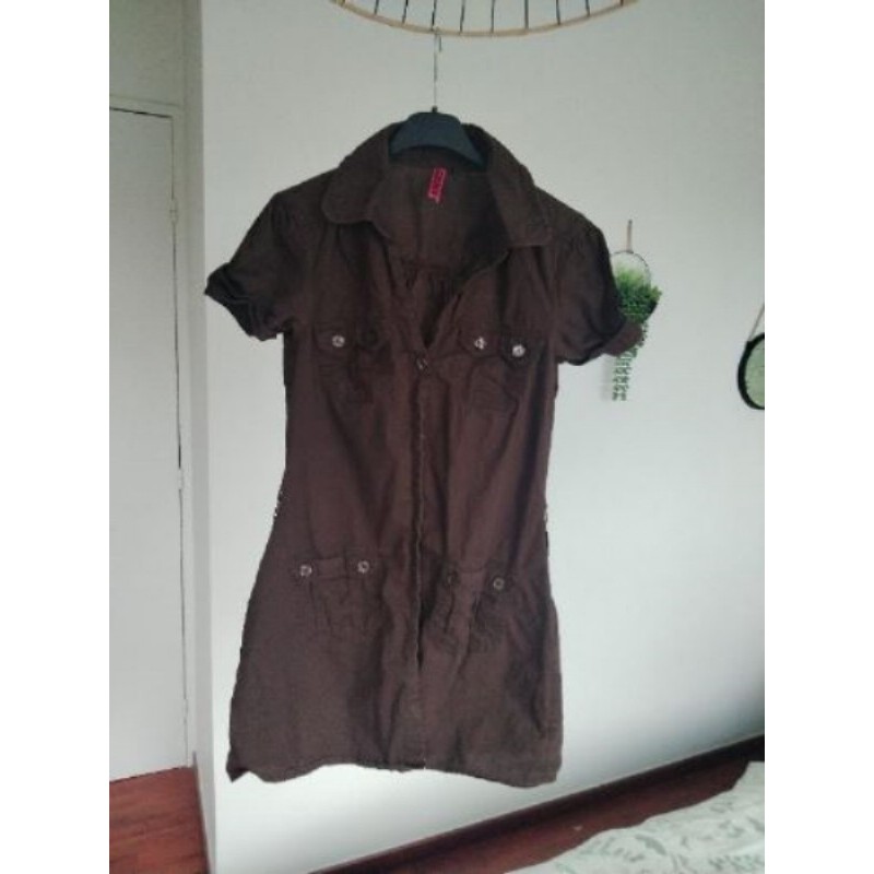 Robe brune foncée taille L+leggings 