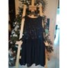 Robe soirée à paillettes noire taille 38 