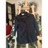 Chemisier HENNES, manche mi longue,de couleur noir, taille 38 
