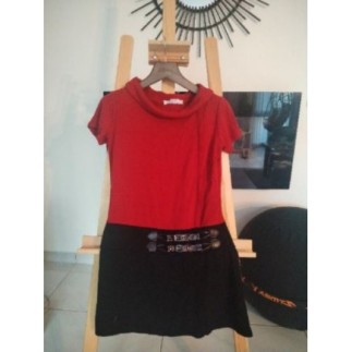 Robe rouge et noir 36
