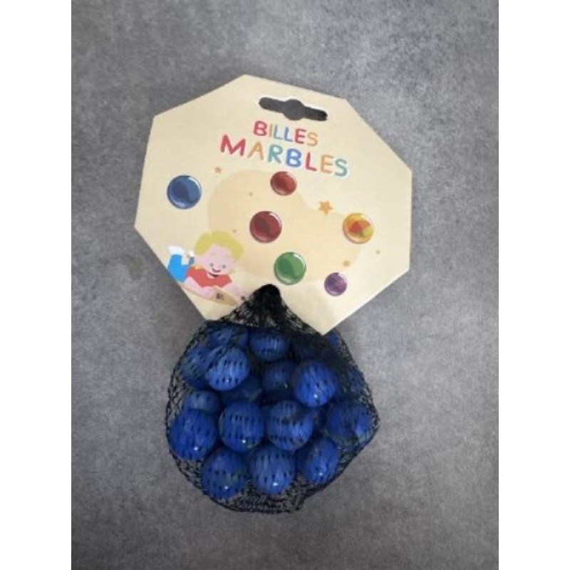 Filet de 20 billes bleu neuf 