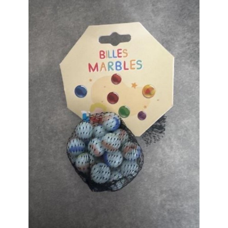 Lots de 20 billes blanc bleu orange neuf 