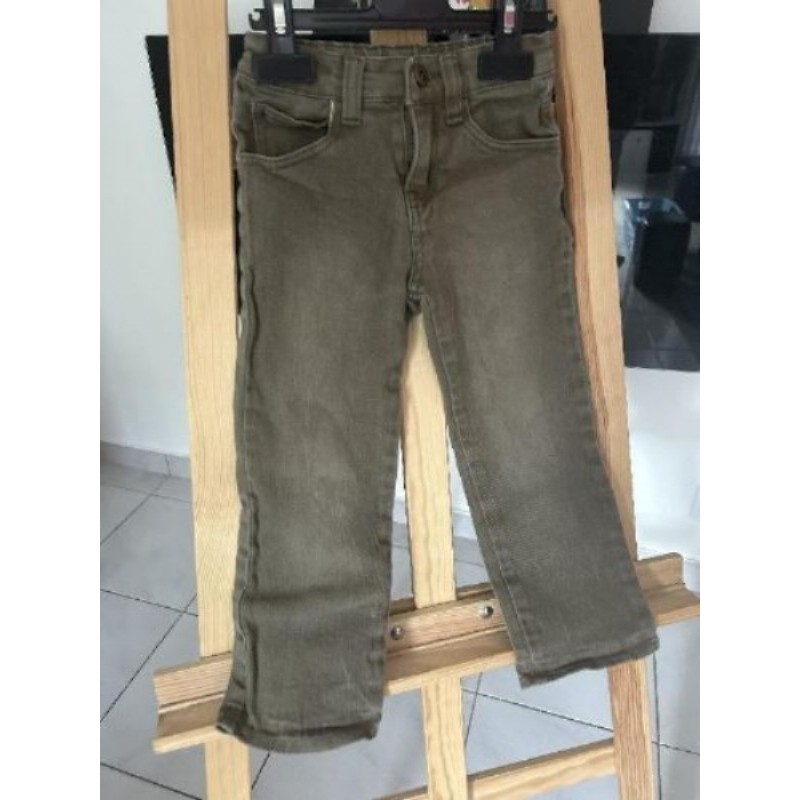 Pantalon jean kaki - 4 ans