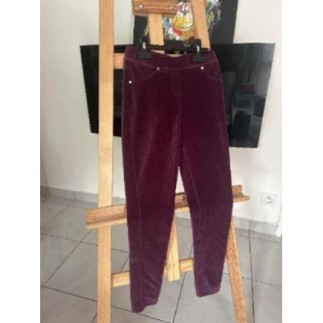 Pantalon velours bordeaux -...
