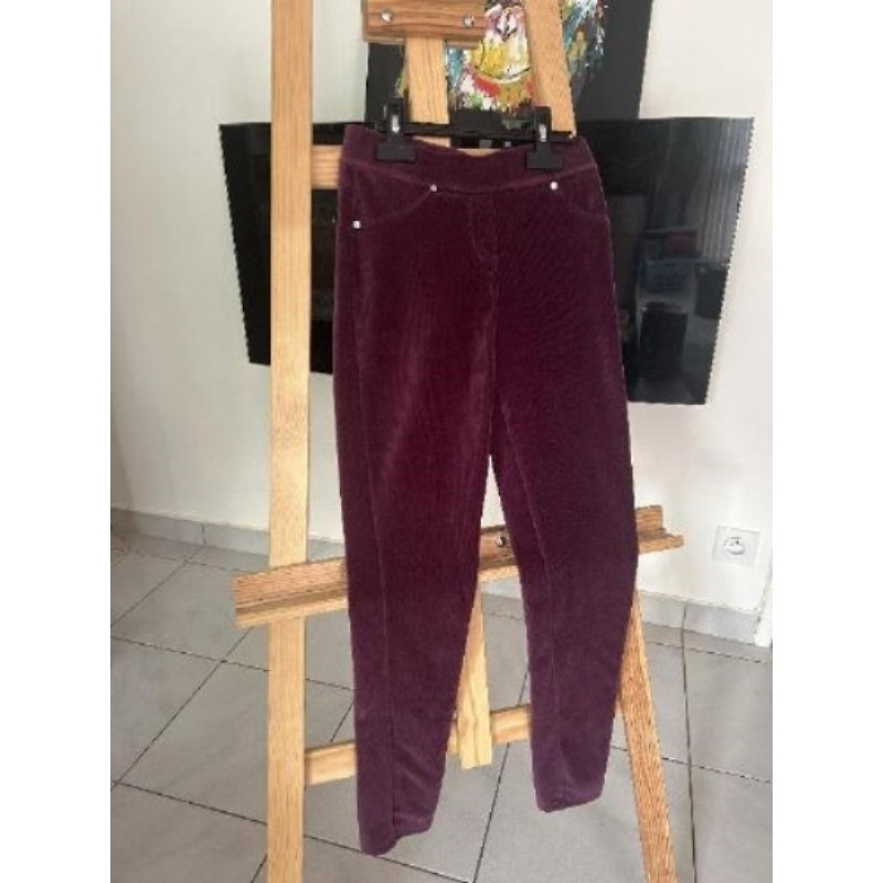Pantalon velours bordeaux - 12 ans