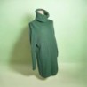 Purple Queen Taille unique / Robe pull verte maille épaisse col roulé, coupe droite