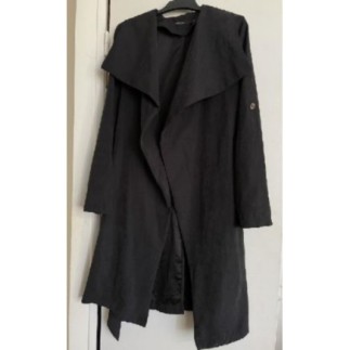 Long Manteau Noir Taille M